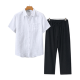 Juvana Linen Combo Short Sleeve