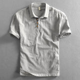 Torino Short Sleeve Linen Button Shirt