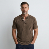 Lucas - Vintage Button T-Shirt for Men