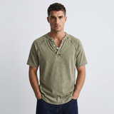 Jasper - Vintage Button T-Shirt for Men