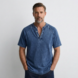 Peter - Vintage Button T-Shirt for Men