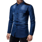 DenimBlend Men's Casual Vintage SlimFit Shirt