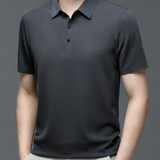 James Oxford Textured Short Sleeve Polo Shirt for Men