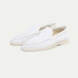 Classic Suède Loafer Pearl White