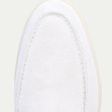 Classic Suède Loafer Pearl White