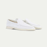 Classic Suède Loafer Pearl White