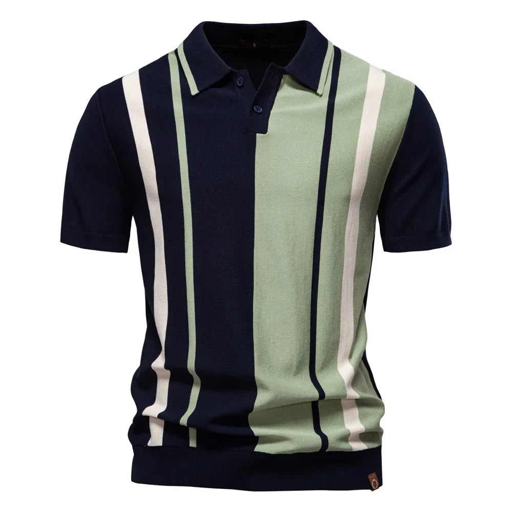 Marcus Contrast Knit Polo