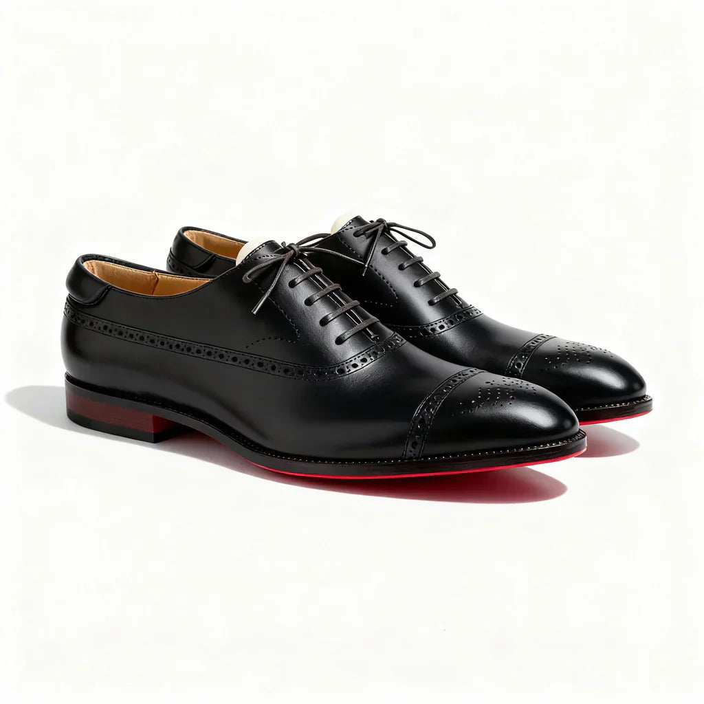 James Oxford Leather Brogue Shoes for Men