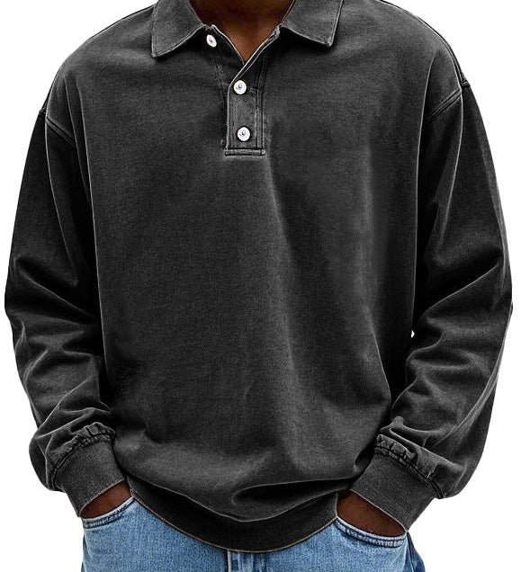 James Oxford Everyday Long Sleeve Polo Shirt for Men