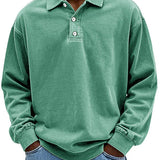 James Oxford Everyday Long Sleeve Polo Shirt for Men