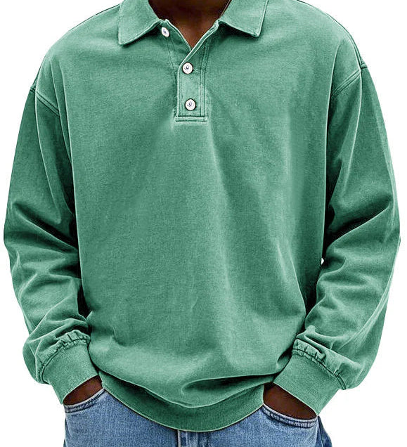 James Oxford Everyday Long Sleeve Polo Shirt for Men