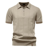 Monza Zip-Knit Polo Shirt