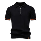 Monza Zip-Knit Polo Shirt