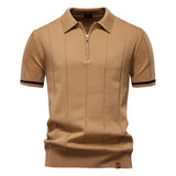 Monza Zip-Knit Polo Shirt