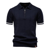 Monza Zip-Knit Polo Shirt