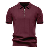 Monza Zip-Knit Polo Shirt