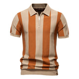 Stravino Stripe Zip Polo