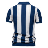 Stravino Stripe Zip Polo