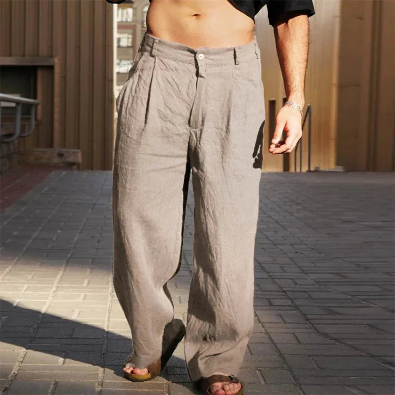 Salver Wide-Leg Linen Trousers