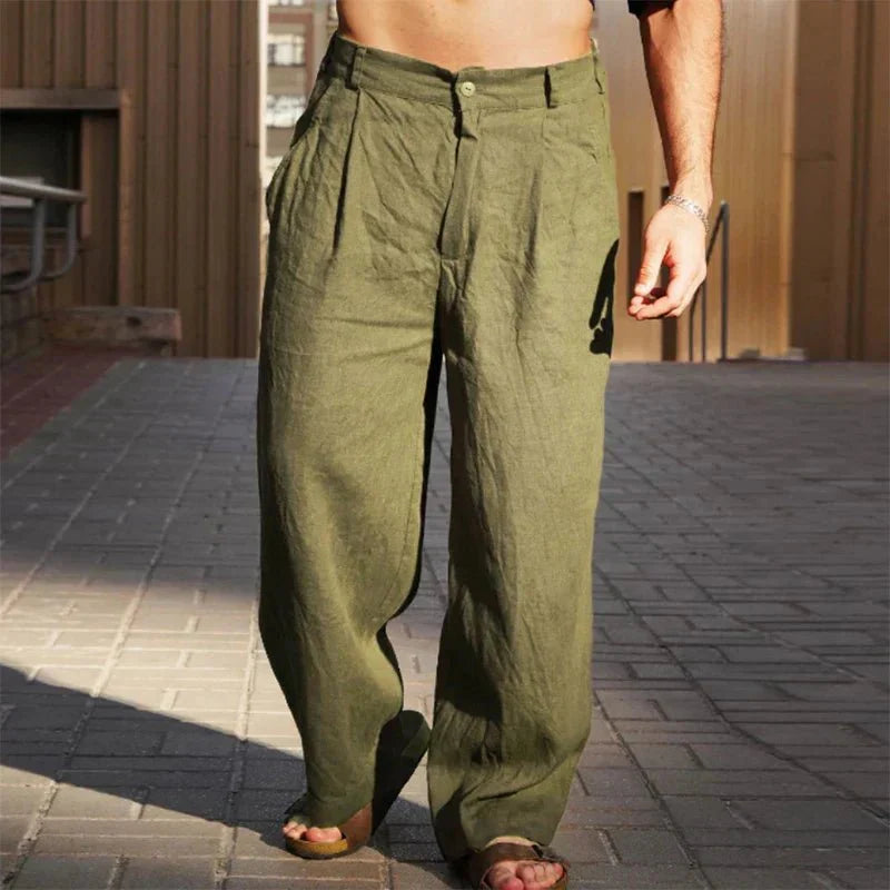 Salver Wide-Leg Linen Trousers