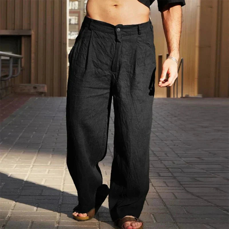 Salver Wide-Leg Linen Trousers