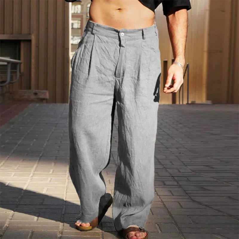 Salver Wide-Leg Linen Trousers