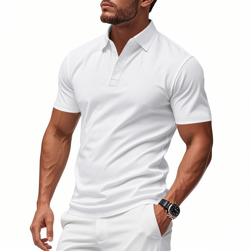 James Oxford Slim Fit Short Sleeve Polo Shirt for Men