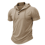 James Oxford Short Sleeve Hooded Shirt for Men