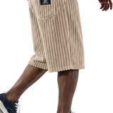 James Oxford | Corduroy Shorts with Embroidery Detail