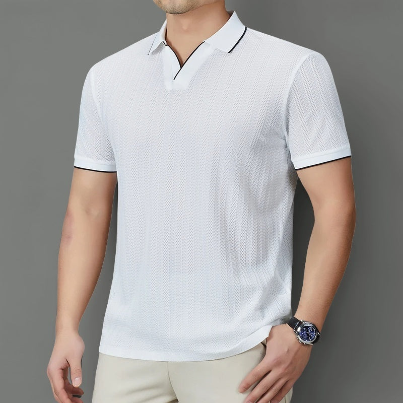 Julian Woven Collar Polo