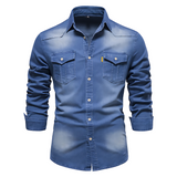 James Oxford Denim Shirt for Men
