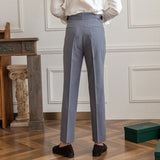 James Oxford Ellis Classic High-Waist Buckle Trousers
