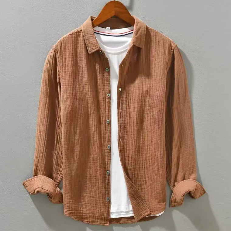 James Oxford Elegant Soft Silk-Like Cotton Shirt