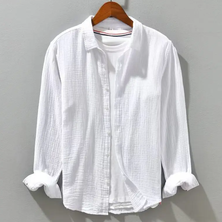 James Oxford Elegant Soft Silk-Like Cotton Shirt