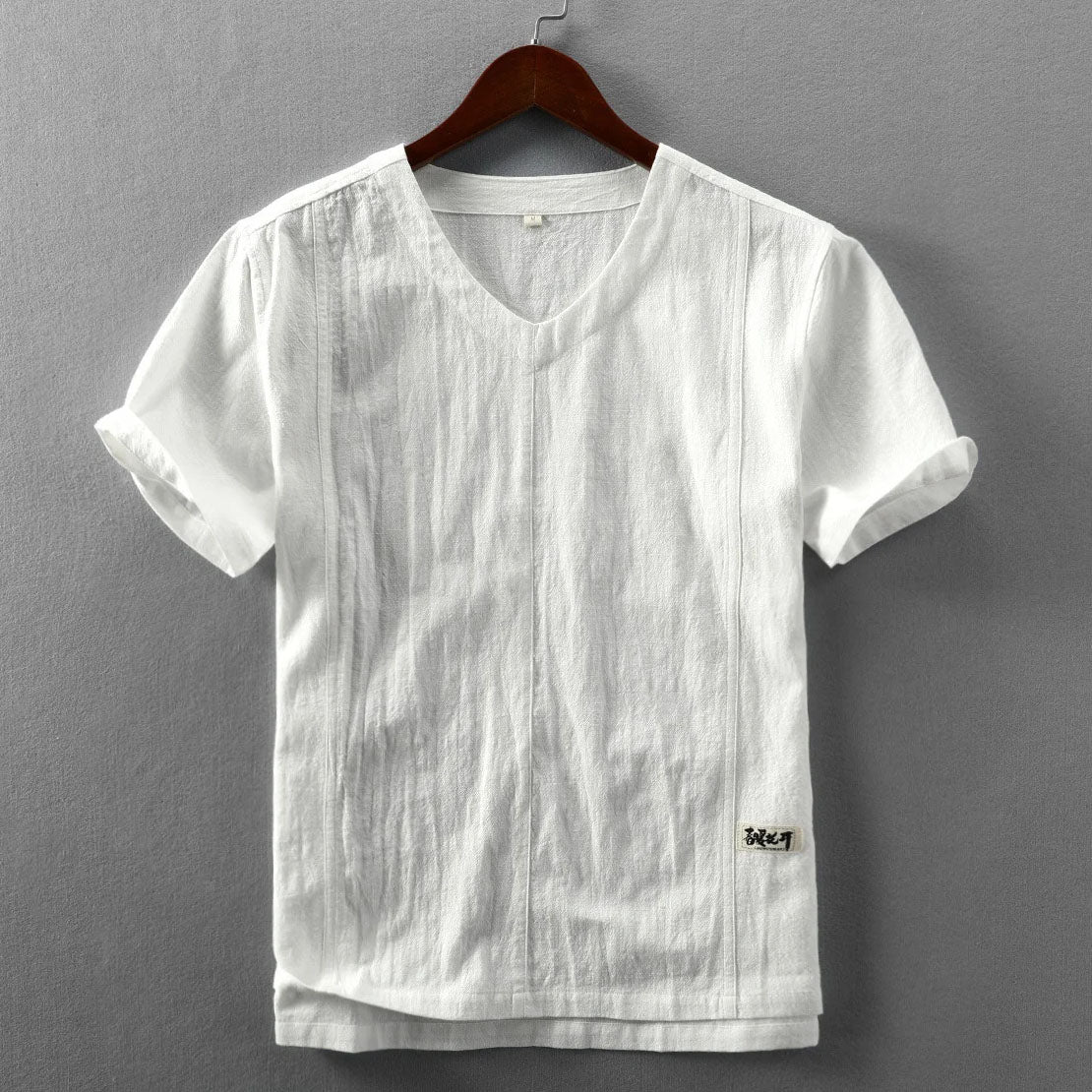 Kobu V-Neck Cotton Linen Summer Tee