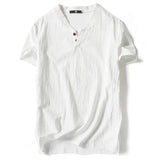 Valaro Linen Split-Neck Tee